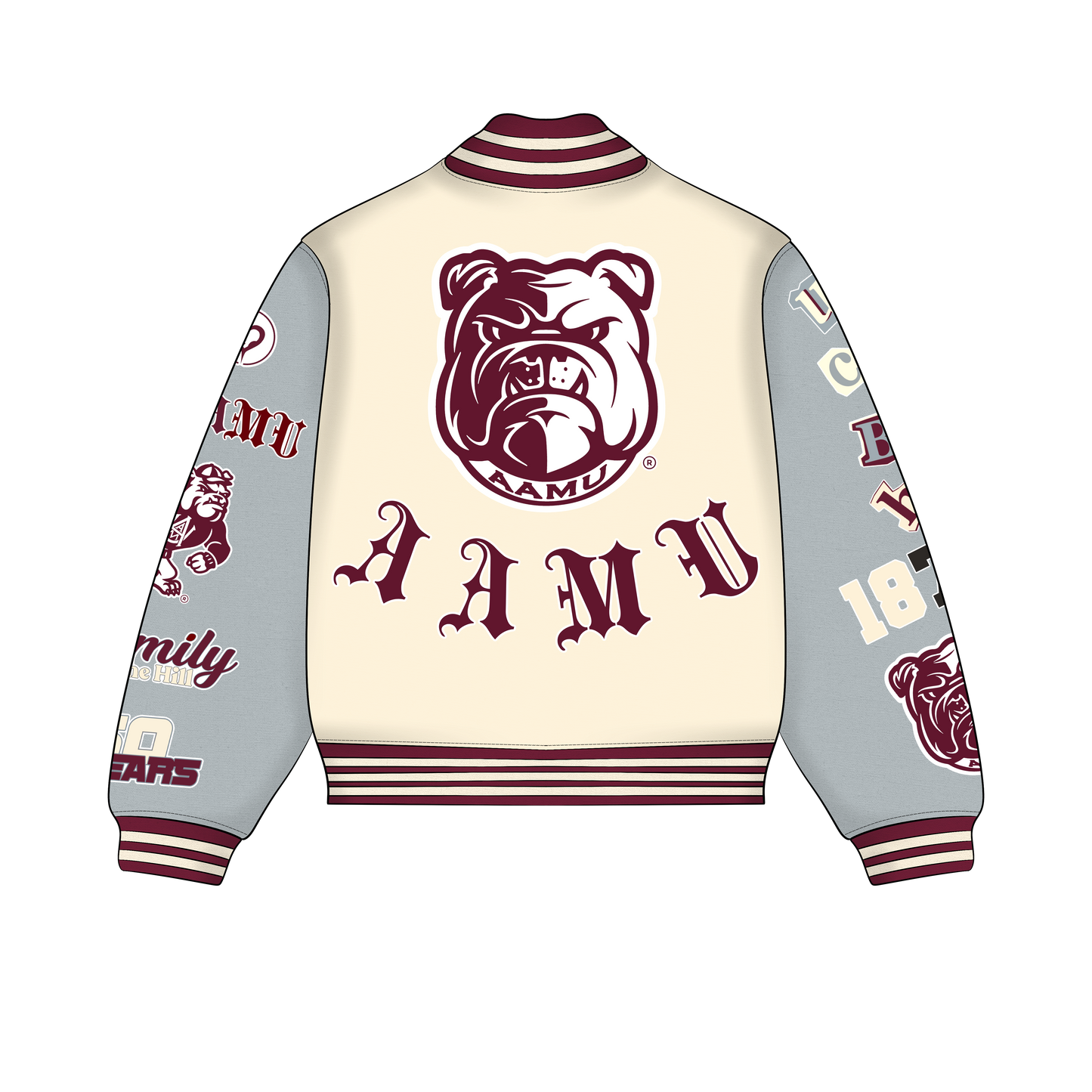 Signature AAMU Varsity Jacket- Cream