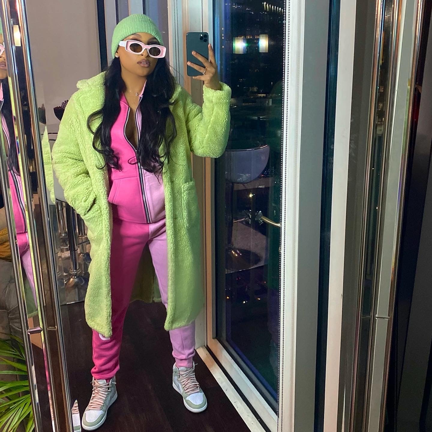 Pink So Shadey Zipper Sweatsuit - Uptimum Bodied Online