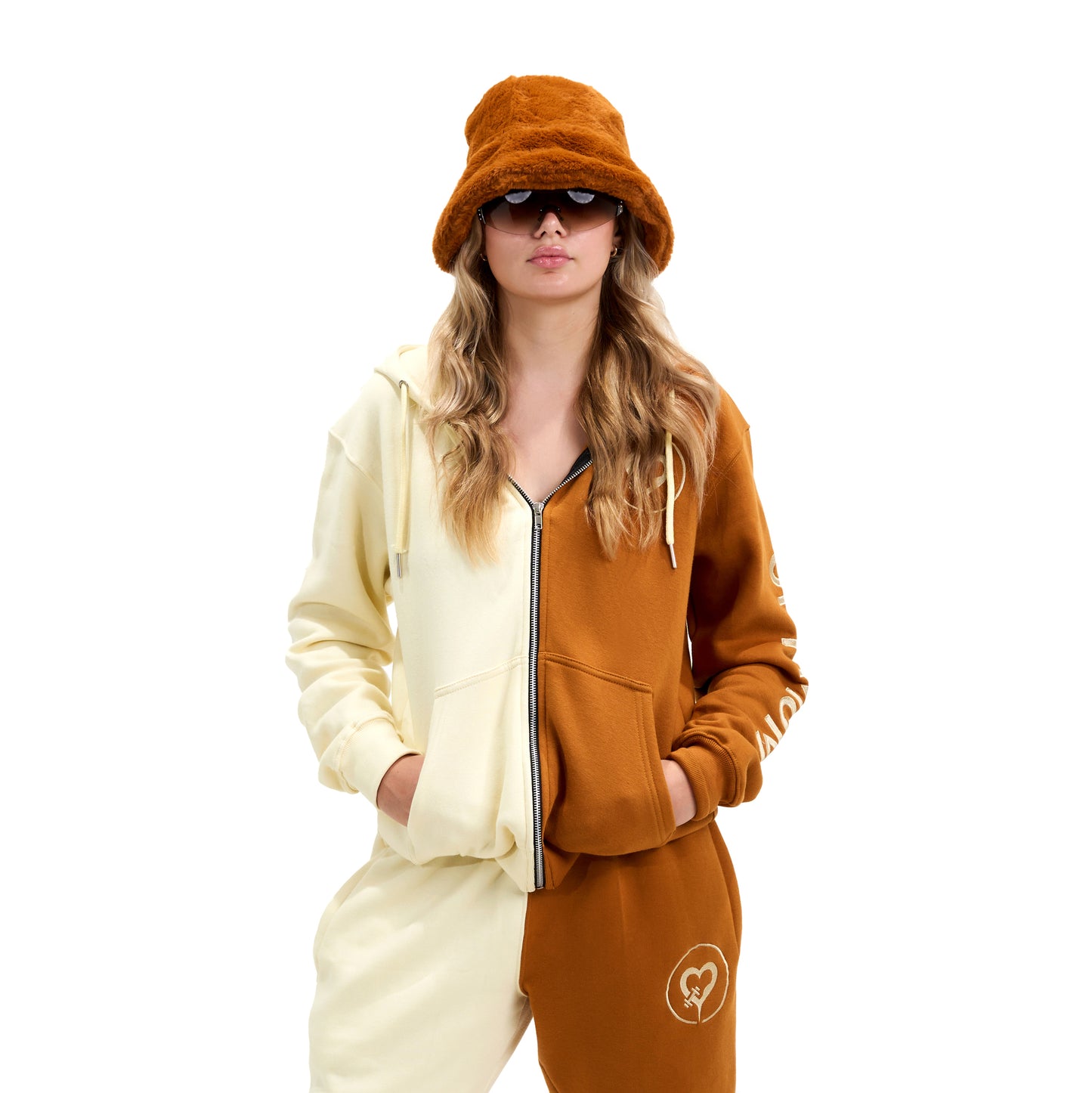 Nude So Shadey Zipper Sweatsuit Preorder ( XS-3X) - Uptimum Bodied Online