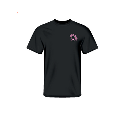 Bermuda: LOVE HARD - T-Shirt Black/Pink - Uptimum Bodied Online