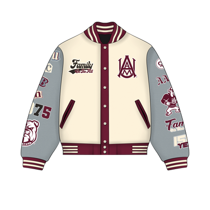 Signature AAMU Varsity Jacket- Cream