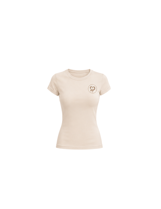 The Summer Fitted Tee - Oatmeal (All Sizes)
