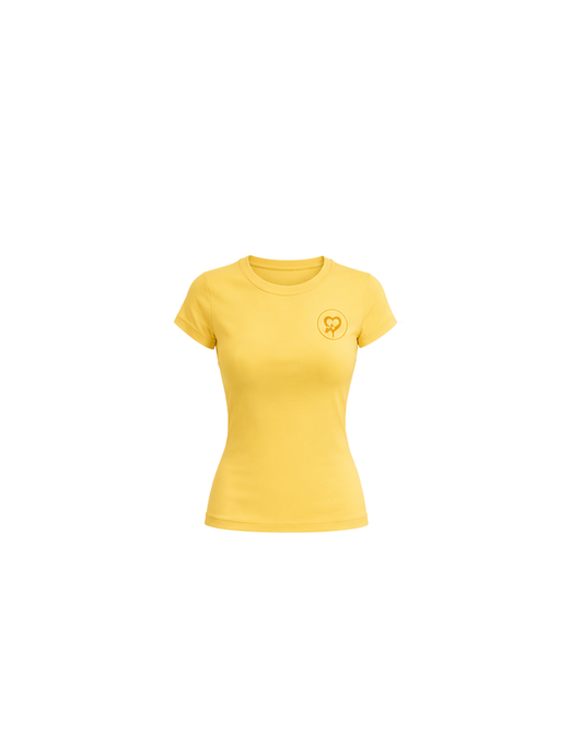 The Summer Fitted Tee - Buttery Yellow (All Sizes)