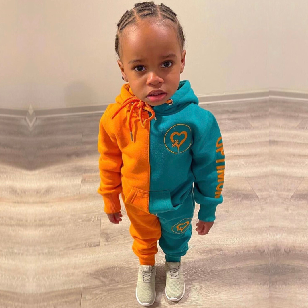 Teal & Orange So Shadey Sweatsuit Toddler. - Uptimum Bodied Online
