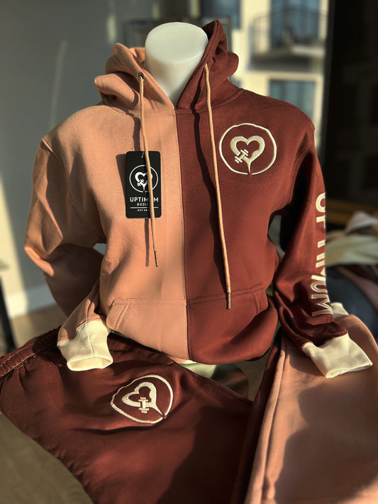 Dark Brown So Shadey Hoodie Sweatsuit (Regular fit) (Adult) Ready to Ship