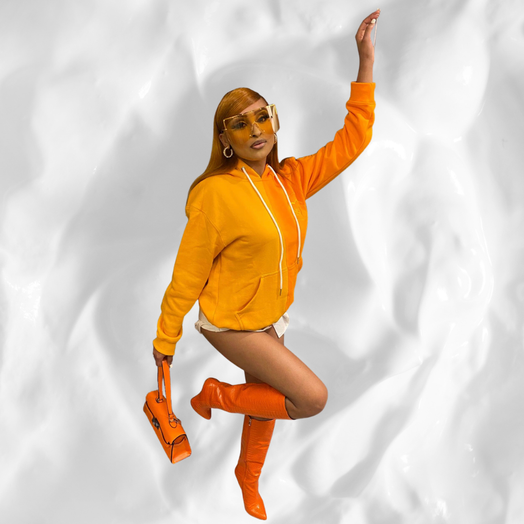 Orange So Shadey Hoodie - Uptimum Bodied Online