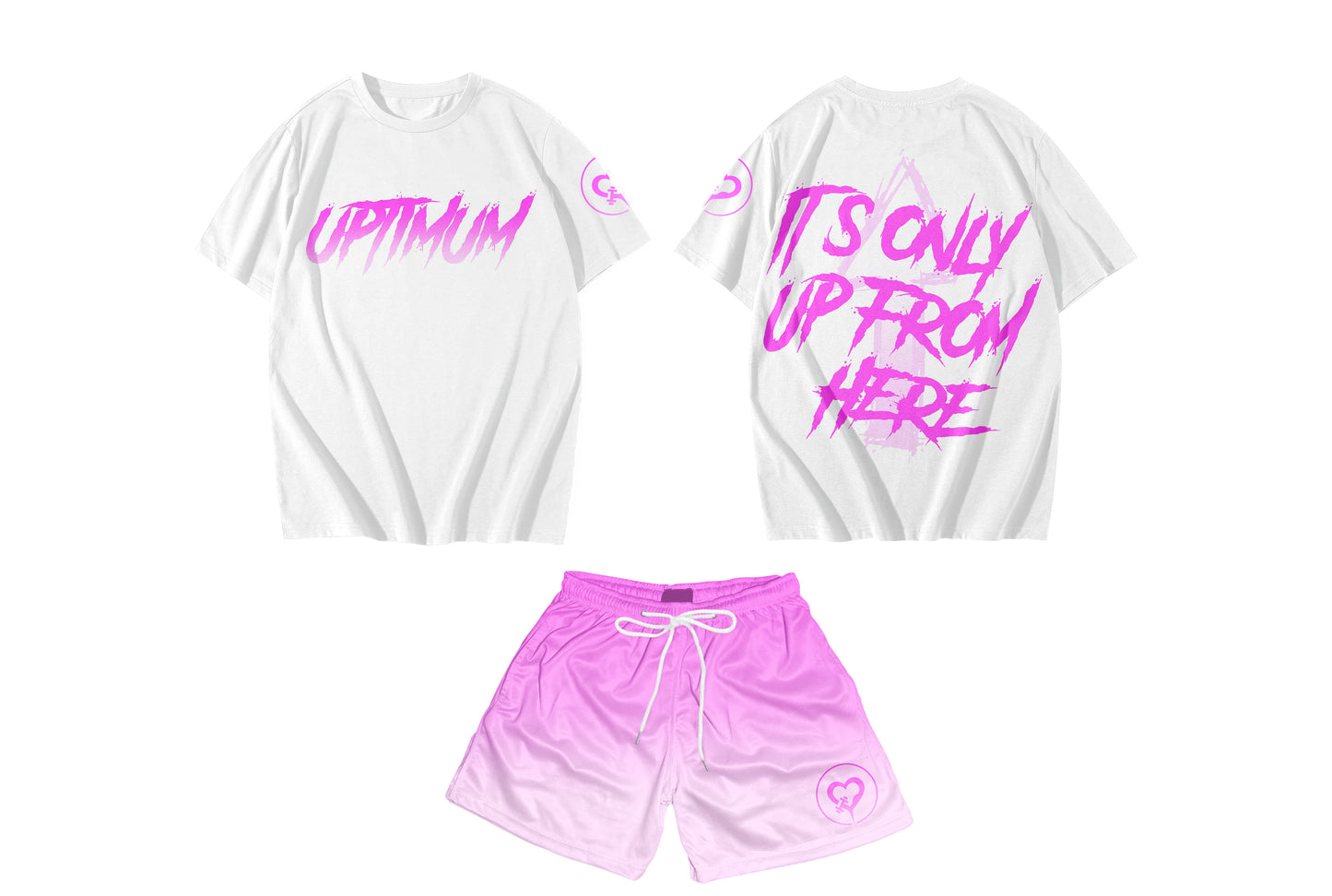 Our Motto Shirt - Pink / White (Bermuda) - Uptimum Bodied Online